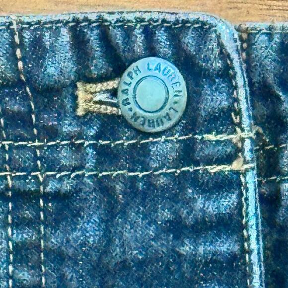 LAUREN JEANS CO. Ralph Lauren Button Front Black Wash Denim Mini Skirt Sz 10P - Picture 5 of 11